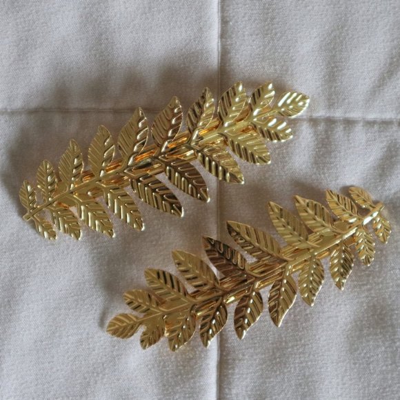 Grecian Style Gold Leaf Hair Clips NWOT - Picture 1 of 6